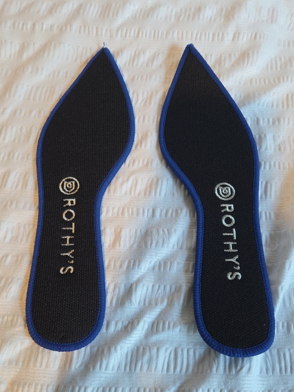 Rothy's Black Insoles with Blue Trim
